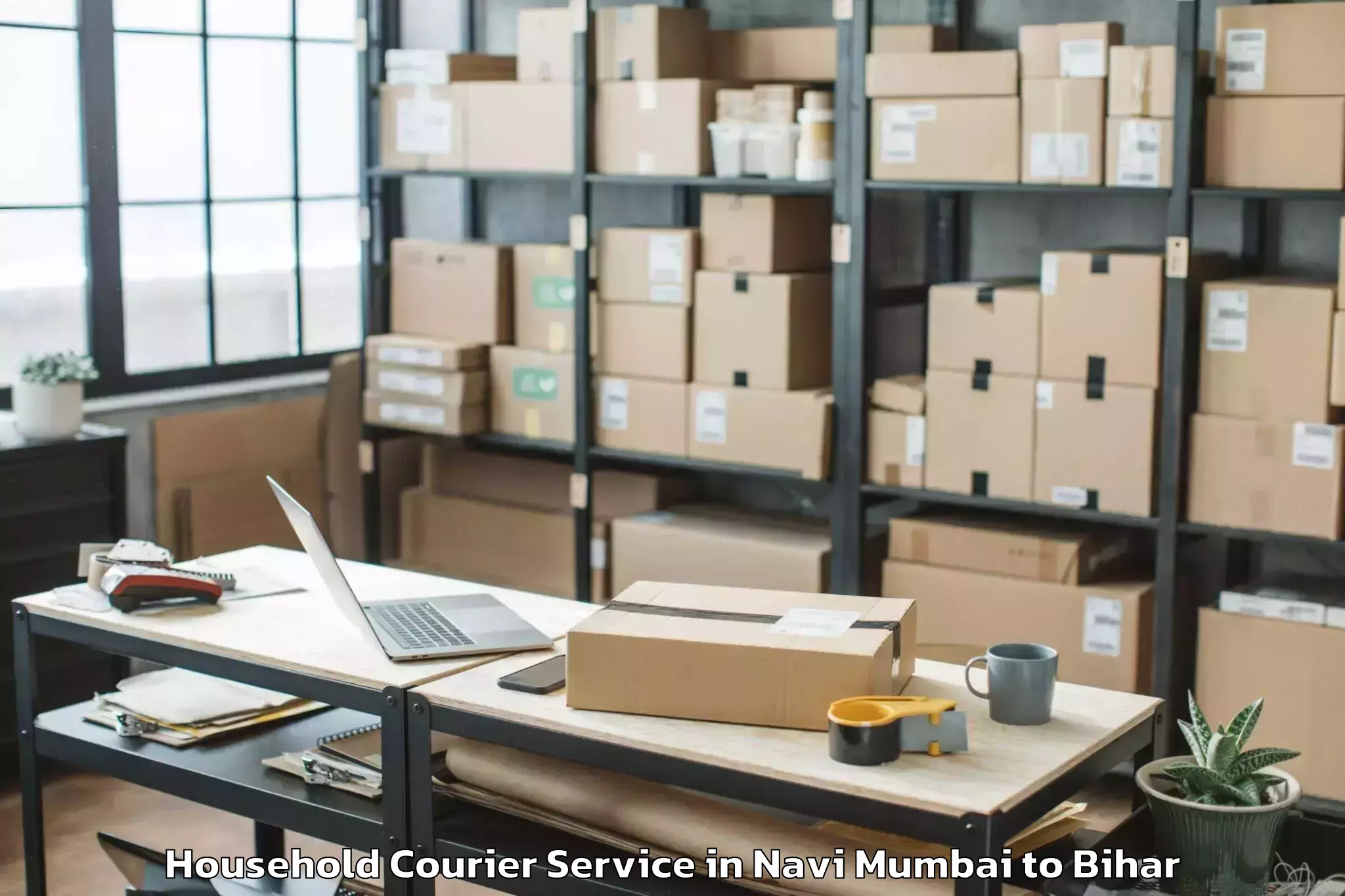 Easy Navi Mumbai to Surajgarha Household Courier Booking